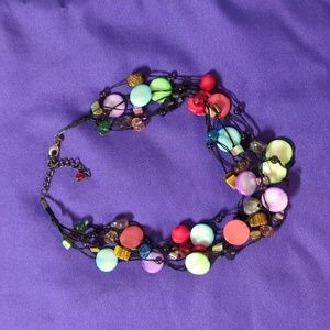 'Spectrum' mixed stone necklace